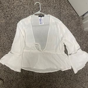 New white linen shirt